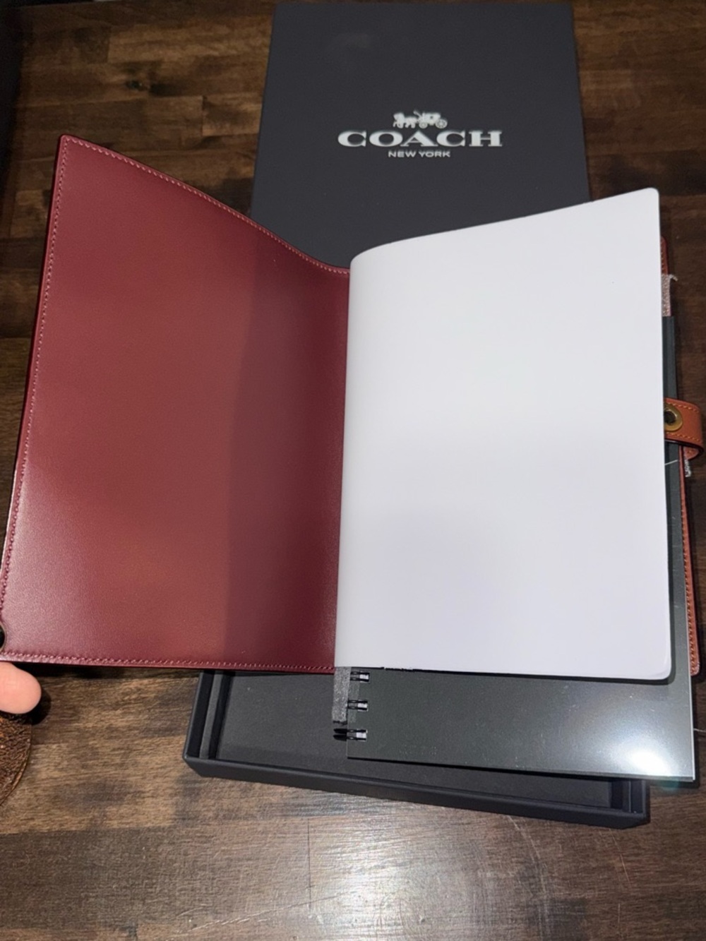Coach Rexy Writing Pad Leather Christmas NYC - Picture 3 of 5